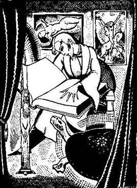 Des_Esseintes_at_study_Zaidenberg_illustration